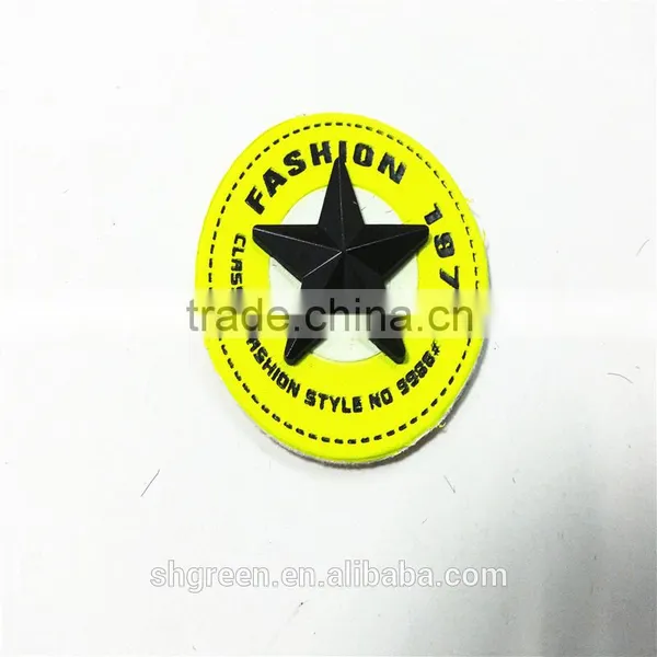 Well-known PU Leather Patch With Shiny Metal Logo Letters photo-4