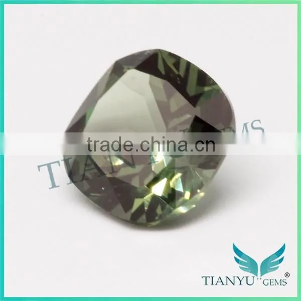 12x12mm 149# Light Green Electric Stone Square Cushion Spinel Loose Stone photo-3