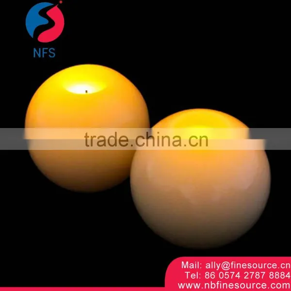 Round Candle LED Decorative Wax White Light Electric Flameless Candle