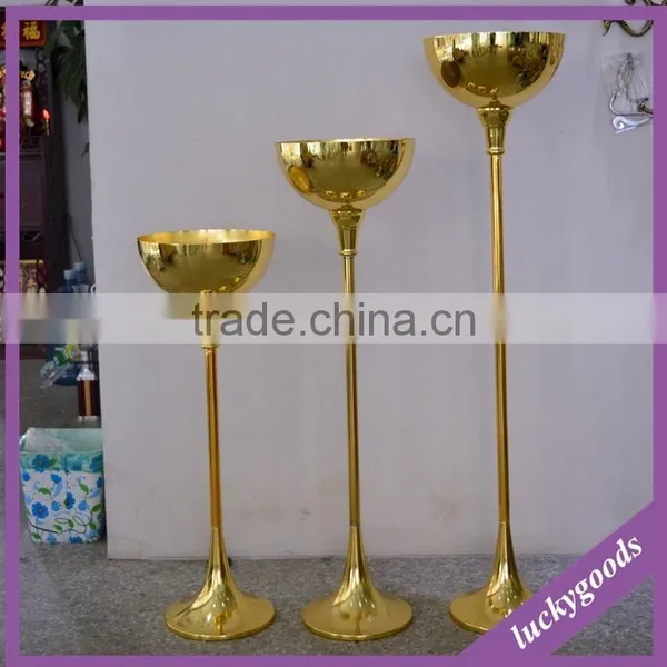 LDJ537 Party Decoration Tall Gold Vase for Wedding