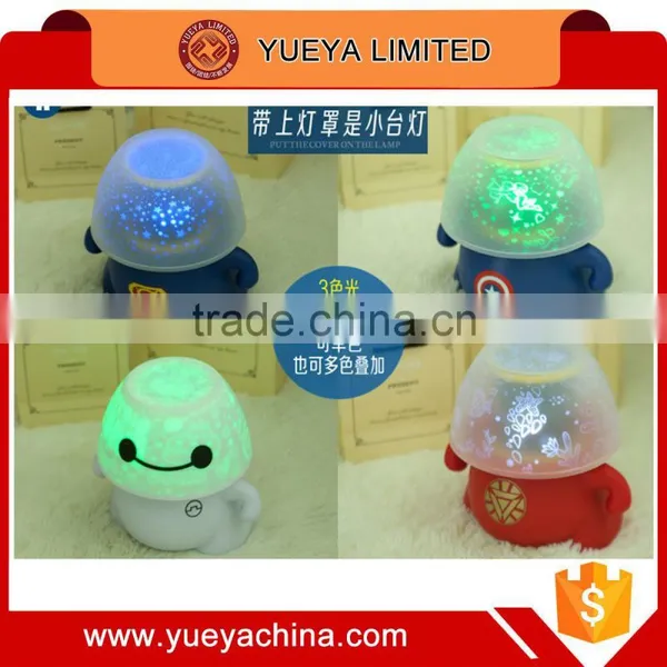 Rotatable 3 Colors LED Starry Night Projection Lamp-cartoon Designed photo-6