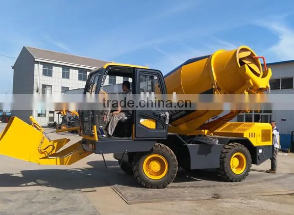 Self Loading and Propelled Concrete Mixer Truck With Pump Diesel Engine Air Conditioner photo-4