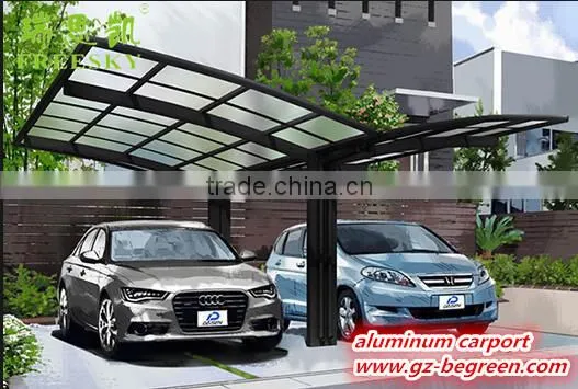 White Metal Frame Waterproof Canvas Car Garage With Polycarbonate Sheet,waterproof Canvas Car Garage,2 Car Metal Carport photo-3
