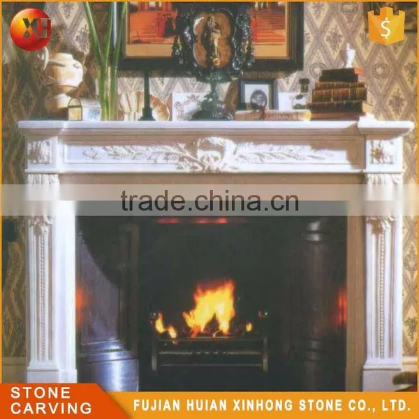Best Sale Mantel Indoor Wood Burn Red Stone Fireplace photo-4