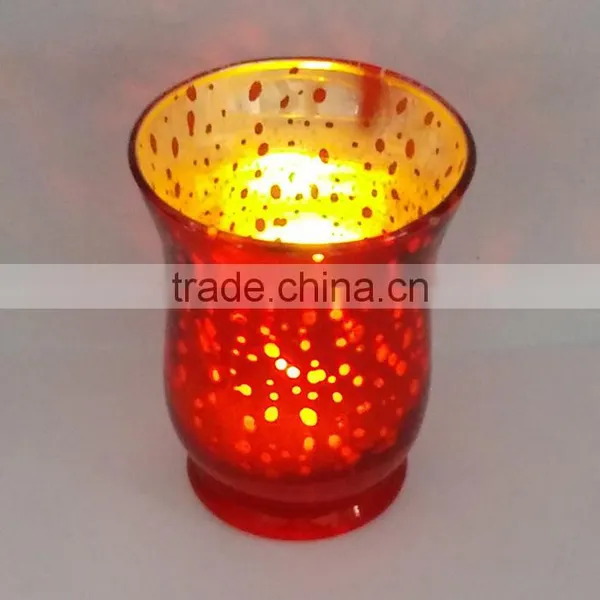 New Design Electroplated Glass Candle Jars for Christmas Decoration photo-3