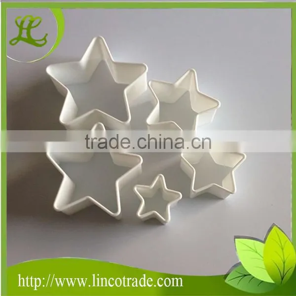Household 5 Pcs Plastic Star Cookie Cutters photo-2