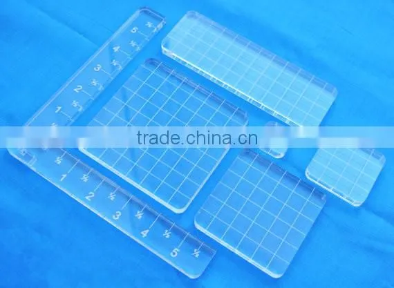 6 pc Clear Acrylic Stamps Block Wholesale photo-2