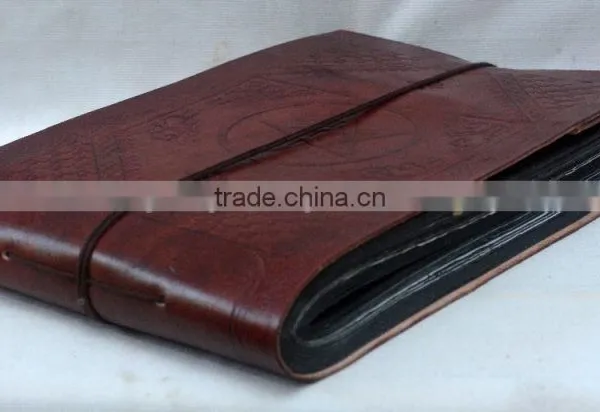 Handmade Vintage Strip Closer Embossed Leather Photo Album photo-3
