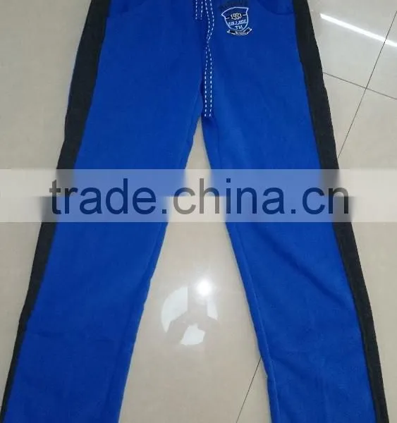 OEM Design Boys Winter Embroidered School Uniform Long Pants