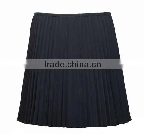 Girls Mini Short Casual Leisure Wear A-line Black Pleated Skirt photo-2
