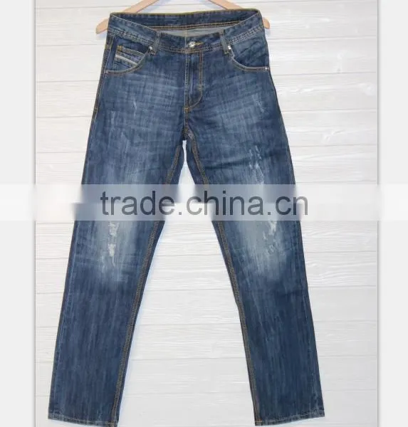 GZY Mens High Quality Designer light Scratch Denim Biker Jeans denim fabric for jeans stock