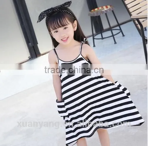 High Quanlity Mummy and Daughter Stripe Clothes Girls Frocks Designs Wholesale New Model Western Style Dress photo-3