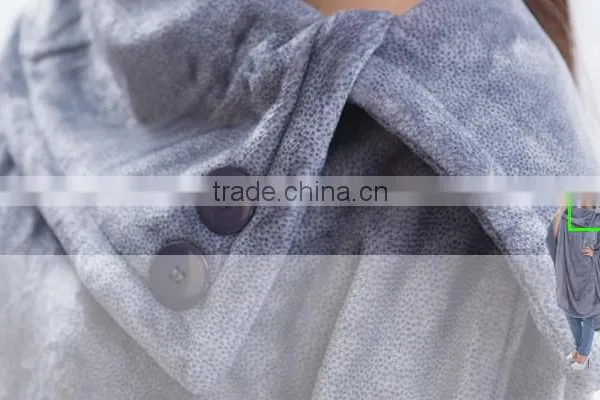 Women Oversize Falnnel Ponchpo ,luxury Pajamas photo-6
