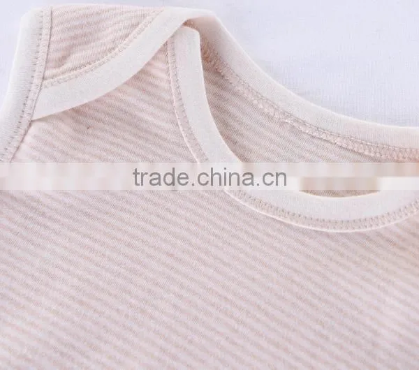 Organic Cotton Baby Rompers Vest Sleeveless Baby Onesie photo-3