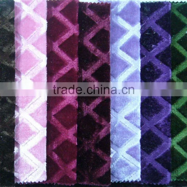 100% Polyester Embossed Sofa Velvet Fabric photo-3