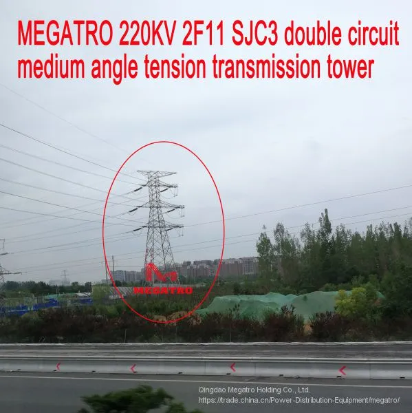 220KV 2F11 SJC3 Double Circuit Medium Angle Tension Transmission Tower photo-2