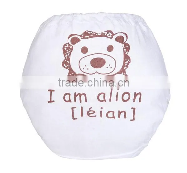 Lovely Lion Pattern and Wried Printed Soft Training Pants Baby Cloth Diaper photo-6