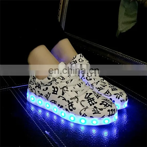 2015 Hottest Street Dance Hip Hop Night Club European Fashion Sport Light Shoes LED photo-4