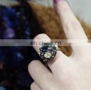 Godbead Mushroom Head Ring Fashion Plated Genuine Austrian Crystal Party Club Rings Jewelry photo-2