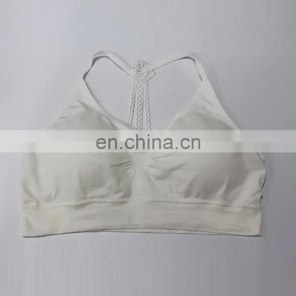 2017 Chaozhou Fashion Racerback Seamless Yoga Camisole Sexy Strappy Plus Size Sports Bra photo-4