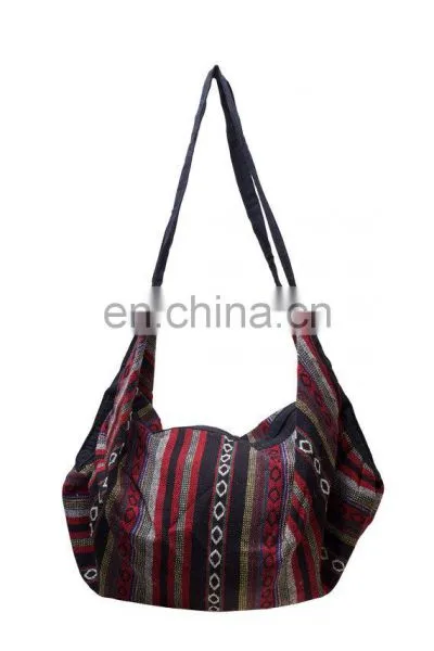 Handmade Neon Hand Woven Cotton Backpack Crossbody Bag Vegan Duffle Bag Gym Bag Luggage Suitcase Travel Bag Weekender Carry-On photo-3