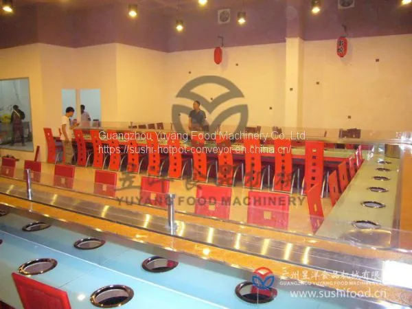 Economy Environmental Protection / True Seamless Integration Hot Pot Rotary Conveyor Belt System