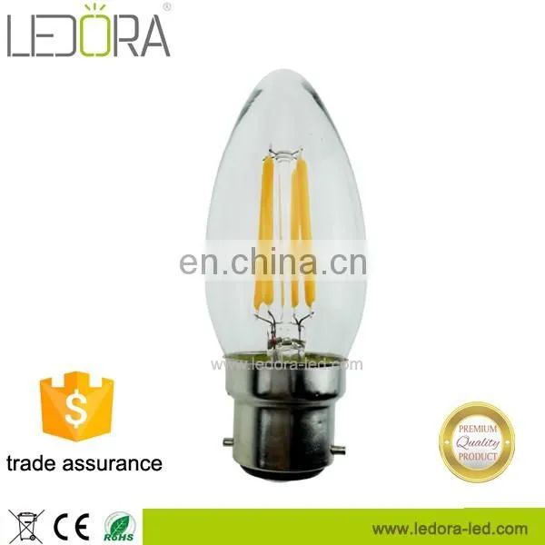 Bayonet Cap Dimmable 230V 4W Classic Glass B15 B22 Led Candle Bulb