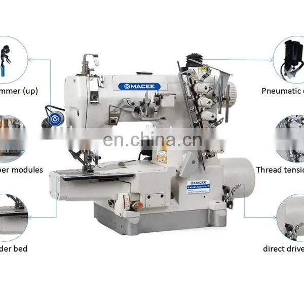 MC 600D-01CB/PUT-B DIRECT DRIVE HIGH-SPEED CYLINDER BED PNEUMATIC INTERLOCK SEWING MACHINE WITH AUTO-TRIMMER (UP) photo-2