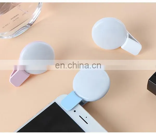 Portable Mini Selfie Round Flash Clip-on Mobile Phone LED Fill Makeup Selfie Ring Light With Usb Charging Cable photo-5