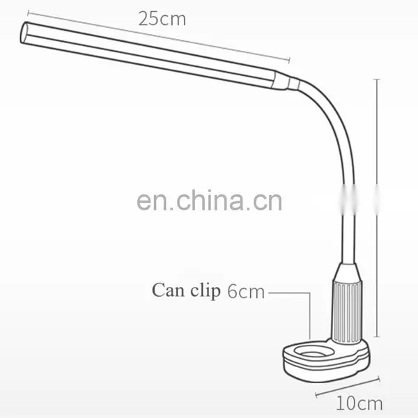 Eye Care Flexible Led Clip Desk Lamp Adjustable Touch Folding Reading Table Lamp photo-7