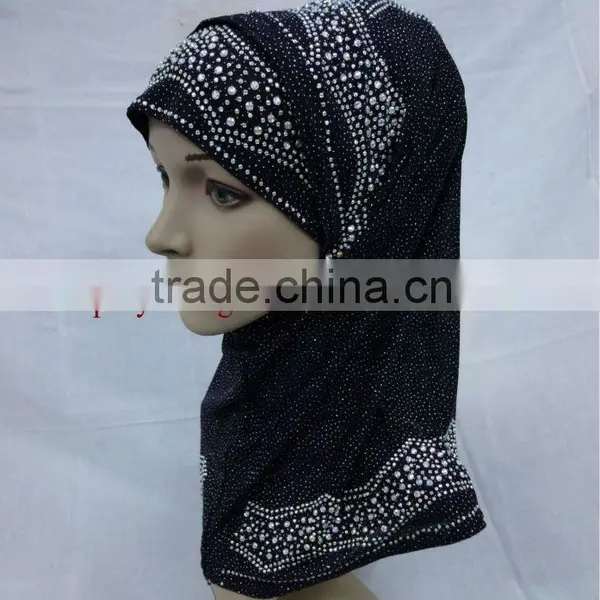 A475 Popular ISLAMIC HIJAB Beaded al Amira 2pcs MUSLIM HIJAB photo-5