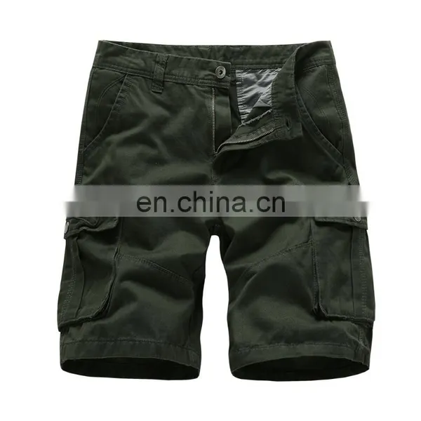 Mens Twill Denim Zip Fly Casual Chino Cargo Shorts Pants With Pocket photo-2
