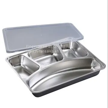 304 Stainless Steel Dinner Plate - 5 in 1 Compartment Tray photo-2