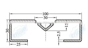 05414 Grade Aluminum Profile/Aluminum Profile for Glass/Aluminum Profile Accessory photo-2