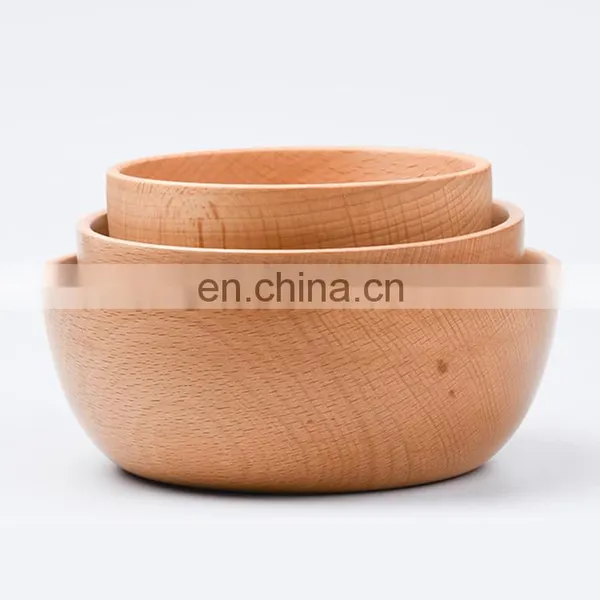 Cheap Hand Made Oraganic Rustic Printed Wooden Plates and Big Salad Dough Bowl With Spoons Decor for Buffet , Kitchen Supplies photo-4