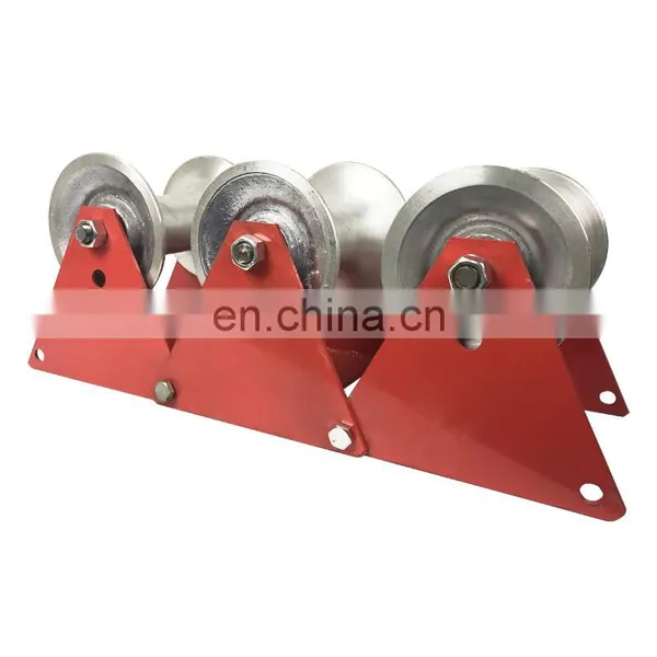 Heavy Duty Triple Electrical Power 3 Drums Cable Pulley Roller
