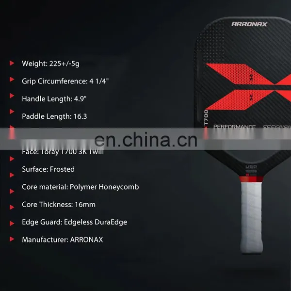 Custom Rough Surface T700 Carbon Thermoformed Pickleball Paddle Red Smile Bilateral Model Get USAPA Approved photo-3