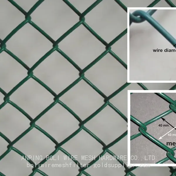 Chain Link Fence/ Diamond Metal Fencing/Chain link wire fencing project/ FENCE/pvc coated chain link fence