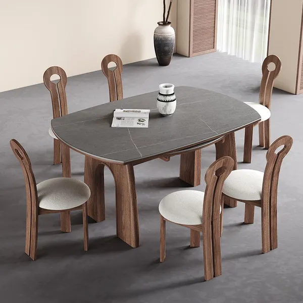 Folding Solid Wood Dining Table photo-3
