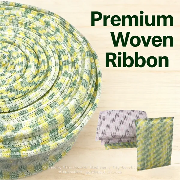 Factory Supply Semi Finished Sponge Dish Cloth Roll Shiny Silver Thread Mesh Cleaning Fabric Raw Material photo-3