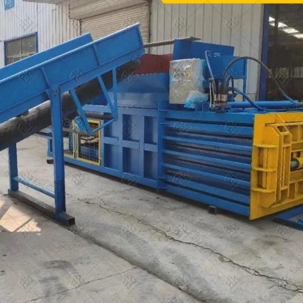 Textile Scrap Press Baling Hydraulic Cardboard Baler Machine Waste Paper Automatic Horizontal Balers photo-3