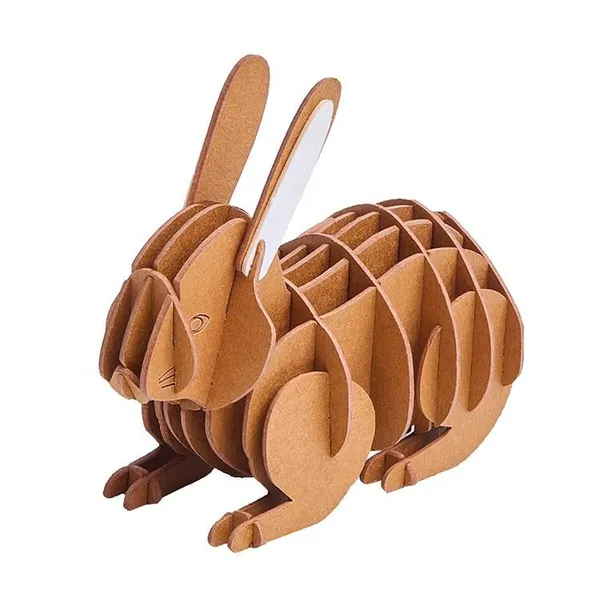 Customized Handmade Paper Puzzle Toys and Games 3D Animal Cardboard Models for Kids