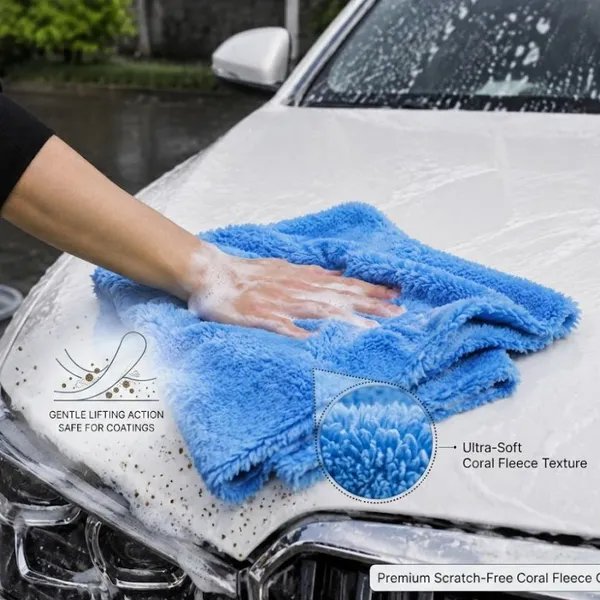 Ultra Plush High Pile Microfiber Cleaning Cloth for Scratch Free Auto Detailing