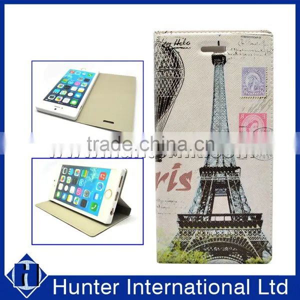 Retro Tower Pattern Book Case For iPhone6S