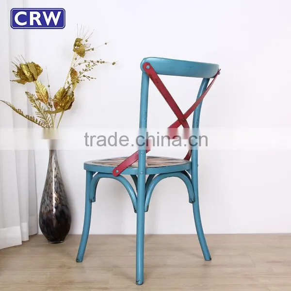 RCH-4006-2 Cross Back Chair Used Restaurant Wood Chairs Quality Choice photo-5