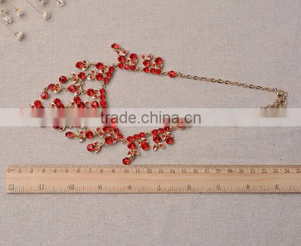 National Wind Jewelry Design Vintage Crystal Tassel Jewelry Set photo-4