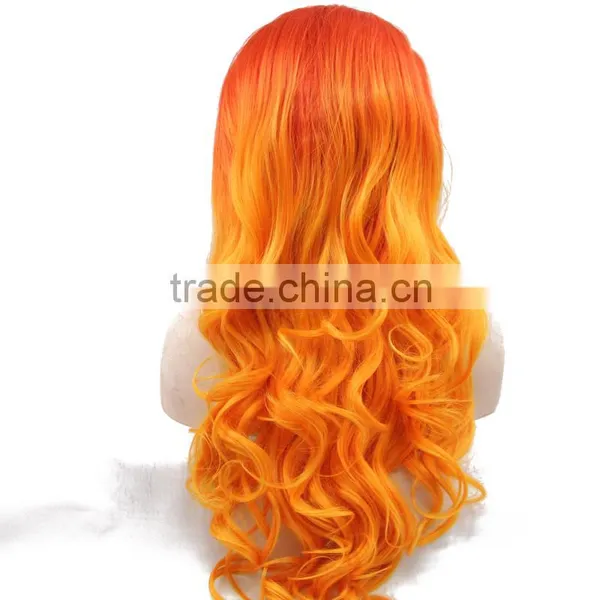 Top Quality Colored Long Style Synthetic Wig Body Wave Lace Front Wig photo-2