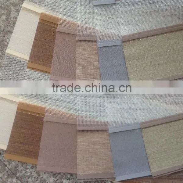 QINGMIAO Wholesale 100% Polyester Material Roller Type and Horizontal Pattern Zebra Blinds