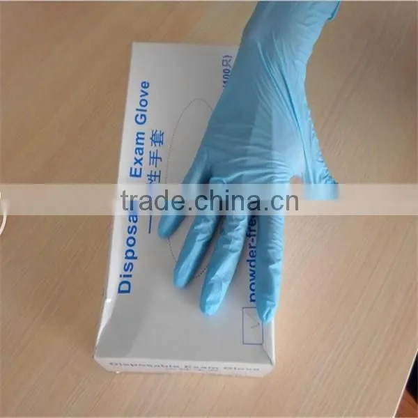 Ce Approved Blue Examination Disposable Nitrile Glove/disposable Powder Free Nitrile Gloves photo-2