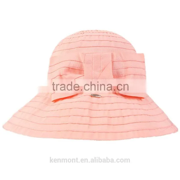 2015 China Wholesale Latest Girl Rolled Brim Sun Shade Straw Hat photo-2